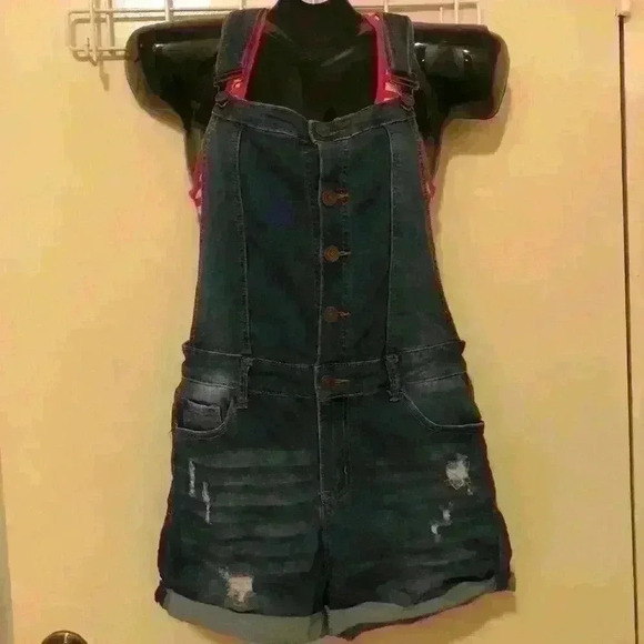 🔥DENIM Distress Shorts overalls - Picture 4 of 4